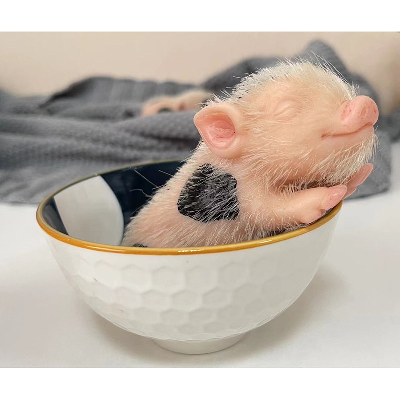PETIT COCHON REBORN, jouet sensoriel, Simulation de cochon d'animal de EUR  31,52 - PicClick FR